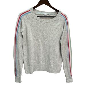 GAP Grey Cotton Crew Neck Raglan Sleeve Sweater Size S